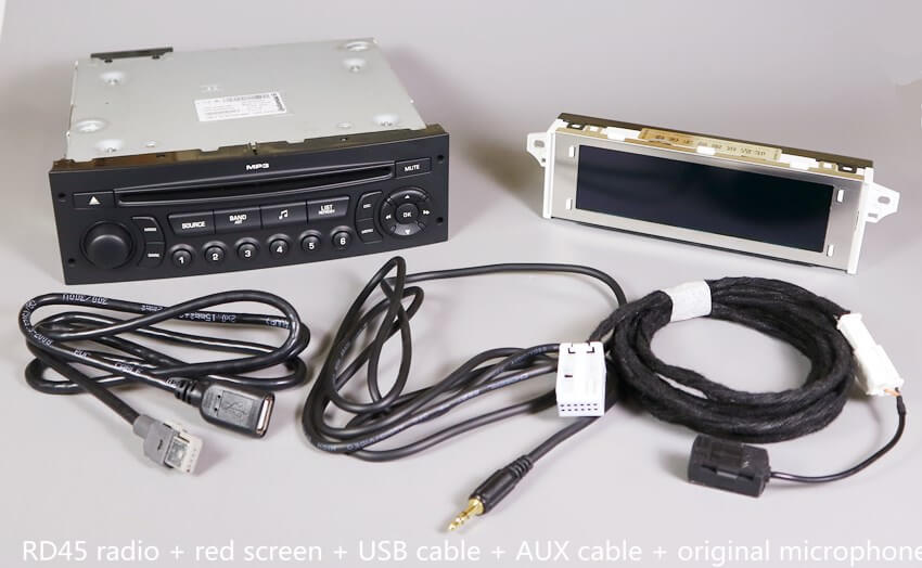 Citroen C4 Bluetooth stereo, Citroen AUX USB radio, Display Screen