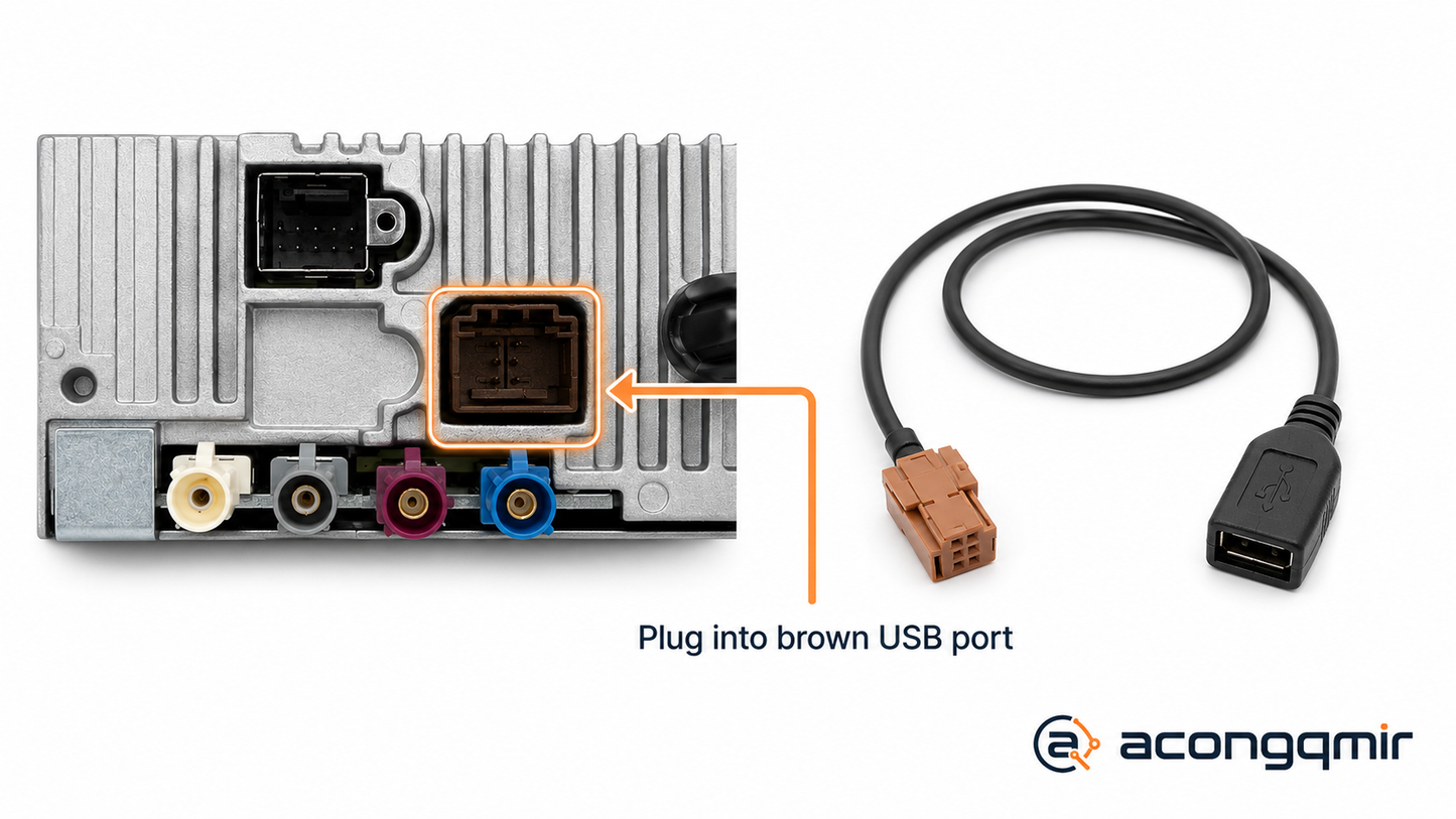 USB cable for Peugeot Citroen MM RT3ev / RT4 Replacement part number 6574JH